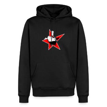 Bad Girl Stern schwarz und weiß - Männer Premium Bio Hoodie - Schwarz - Vorne - Nico (187cm)