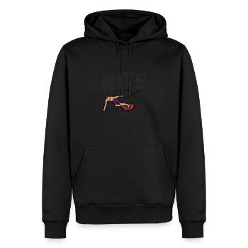 Kitesurf | logo et dessin Kite pour sportifs - Sweat à capuche Premium bio Homme - noir - Devant - Nico (187cm)
