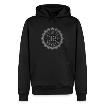 Isparta - Männer Premium Bio Hoodie - Schwarz - Vorne - Nico (187cm)