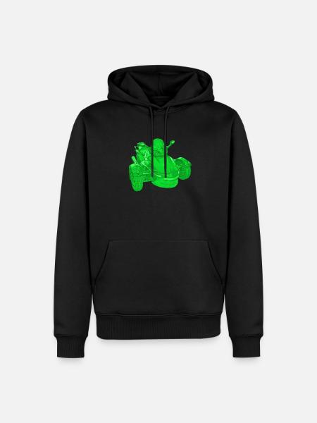 Trike Spyder vert - Sweat à capuche Premium bio Homme - noir