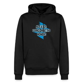Not much going on - Männer Premium Bio Hoodie - Schwarz - Vorne - Nico (187cm)