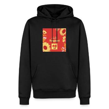 Red & Yellow August - Men’s Premium Organic Hoodie - black - Front - Nico (187cm)