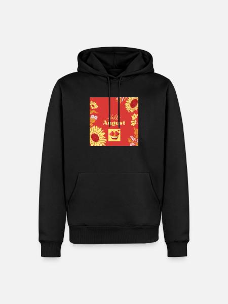 Red & Yellow August - Men’s Premium Organic Hoodie - black