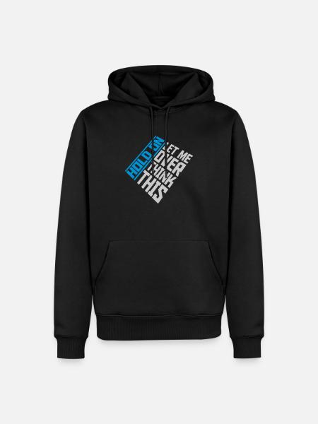Let me overthink this - Men’s Premium Organic Hoodie - black