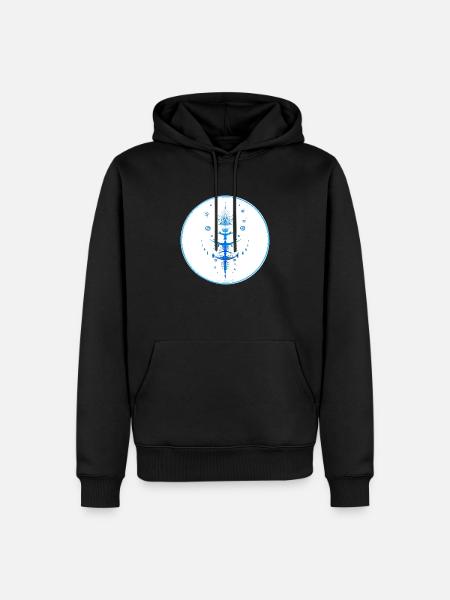 Mystique Collection ~ light blue ~ n°9 - Men’s Premium Organic Hoodie - black