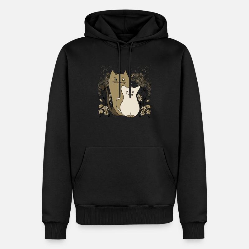 Chats - Sweat à capuche Premium bio Homme - noir