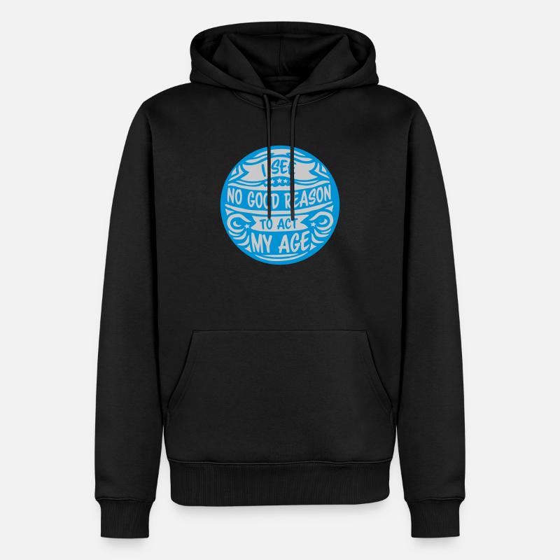 pour agir à mon âge - Sweat à capuche Premium bio Homme - noir