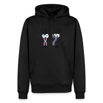 DNA x RNA - Sweat à capuche Premium bio Homme - noir - Devant - Nico (187cm)