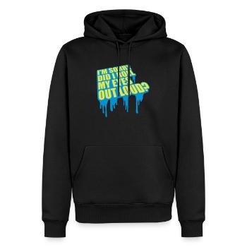 Roll My Eyes Out - Männer Premium Bio Hoodie - Schwarz - Vorne - Nico (187cm)