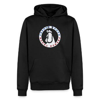 French touch - Sweat à capuche Premium bio Homme - noir - Devant - Nico (187cm)