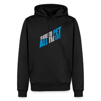 Pet All The Cats - Men’s Premium Organic Hoodie - black - Front - Nico (187cm)
