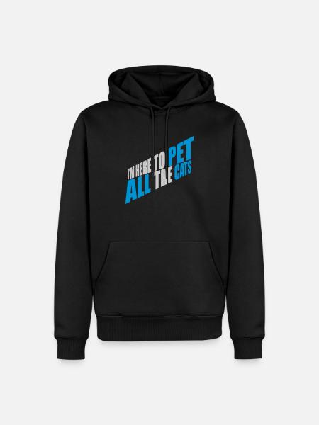 Pet All The Cats - Men’s Premium Organic Hoodie - black