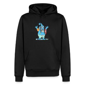 Cette très grosse goutte d’eau conviviale - Sweat à capuche Premium bio Homme - noir - Devant - Nico (187cm)