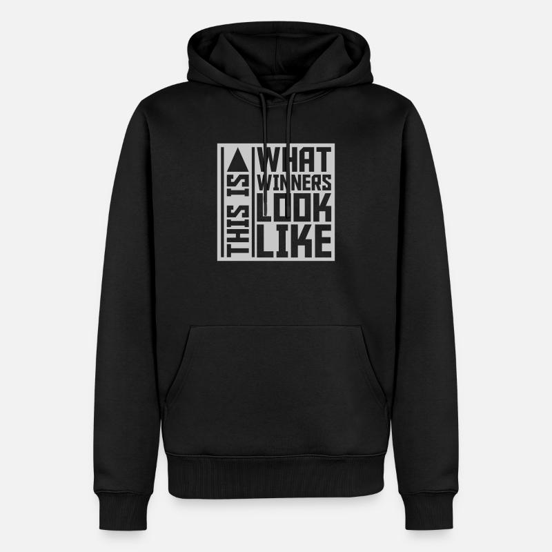 What Winners Look Like - Männer Premium Bio Hoodie - Schwarz