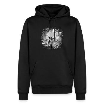 Oiseau - Sweat à capuche Premium bio Homme - noir - Devant - Nico (187cm)