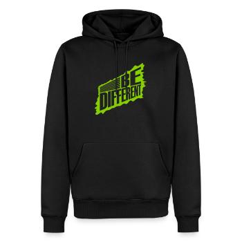 Soyez différent Logo Design - Sweat à capuche Premium bio Homme - noir - Devant - Nico (187cm)