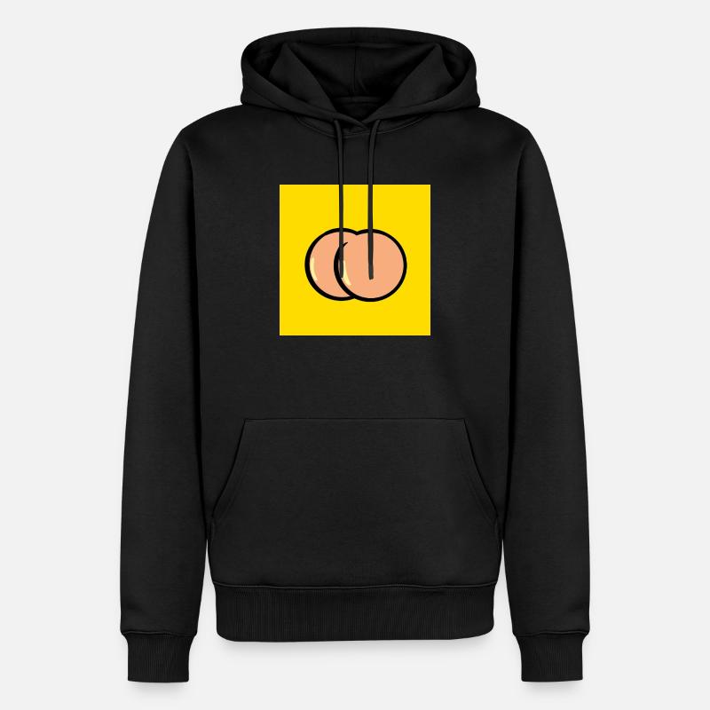 Hinterchen - Männer Premium Bio Hoodie - Schwarz
