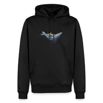 Wal, Bohrinsel, Umwelt - Männer Premium Bio Hoodie - Schwarz - Vorne - Nico (187cm)