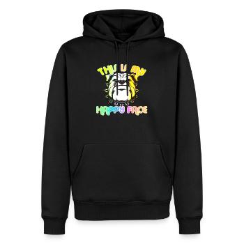 Visage en colère visage en colère chien suédois suédois en colère - Sweat à capuche Premium bio Homme - noir - Devant - Nico (187cm)