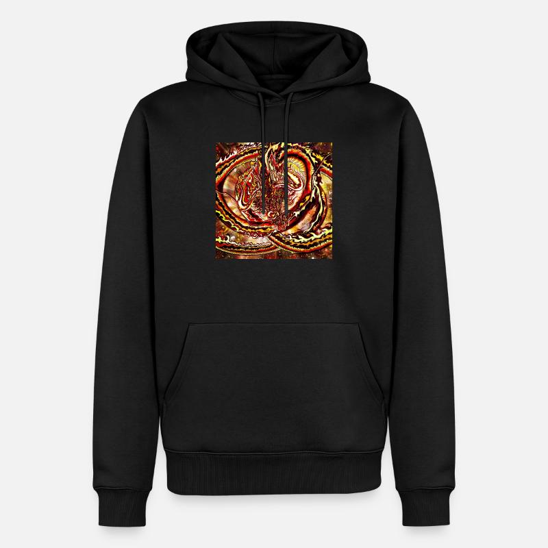 kaido de feu - Sweat à capuche Premium bio Homme - noir