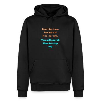 Citation sarcastique ne me fait pas de mal - Sweat à capuche Premium bio Homme - noir - Devant - Nico (187cm)