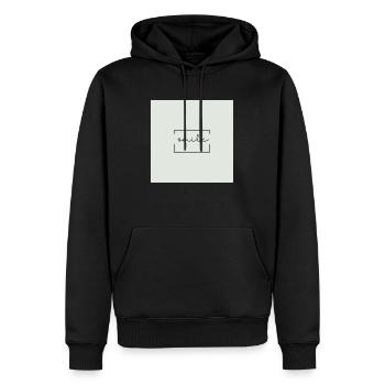Smile - lächle - Männer Premium Bio Hoodie - Schwarz - Vorne - Nico (187cm)