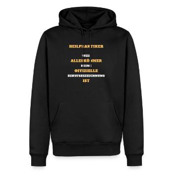 Tshirt Heilpraktiker Alleskönner Beruf Geschenk - Männer Premium Bio Hoodie - Schwarz - Vorne - Nico (187cm)