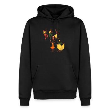 Africa - Men’s Premium Organic Hoodie - black - Front - Nico (187cm)