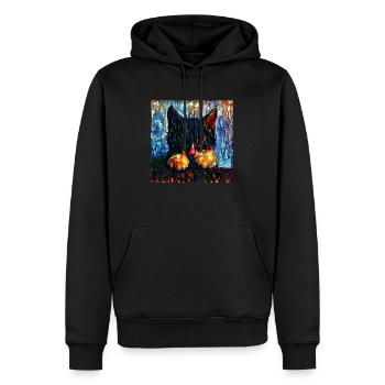 Art cat, kitten - Men’s Premium Organic Hoodie - black - Front - Nico (187cm)