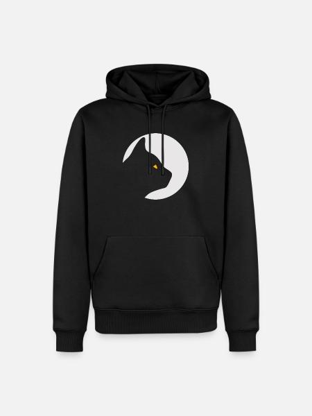 Chat - Sweat à capuche Premium bio Homme - noir