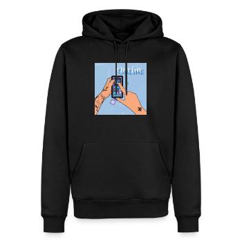 ONLINE by FRAUBASS - Männer Premium Bio Hoodie - Schwarz - Vorne - Nico (187cm)