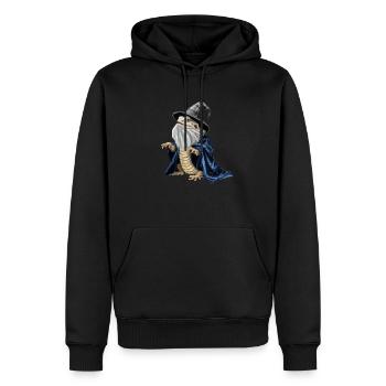 Liskovelho - Magicien Lézard - Sweat à capuche Premium bio Homme - noir - Devant - Nico (187cm)