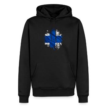 Finlande Suomi helsinki scandinavie viking - Sweat à capuche Premium bio Homme - noir - Devant - Nico (187cm)