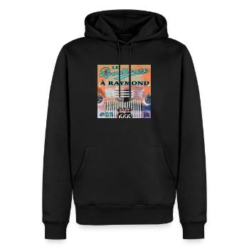 roadhouse a raymond - Sweat à capuche Premium bio Homme - noir - Devant - Nico (187cm)