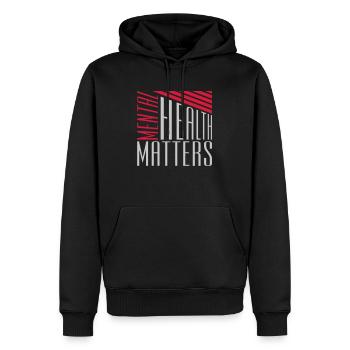 la santé mentale compte citation - Sweat à capuche Premium bio Homme - noir - Devant - Nico (187cm)