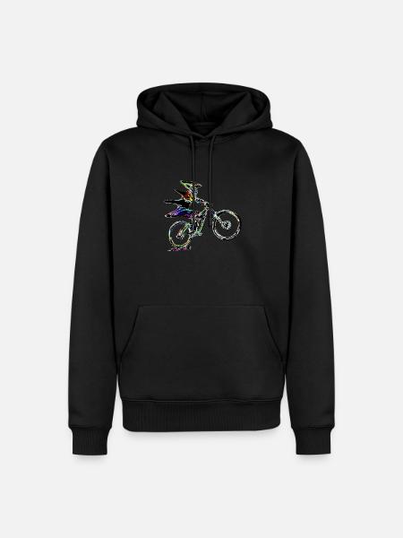 vtt mtb - Sweat à capuche Premium bio Homme - noir