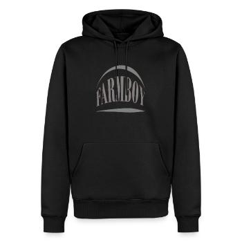 Fermier Fermier Fermier - Sweat à capuche Premium bio Homme - noir - Devant - Nico (187cm)