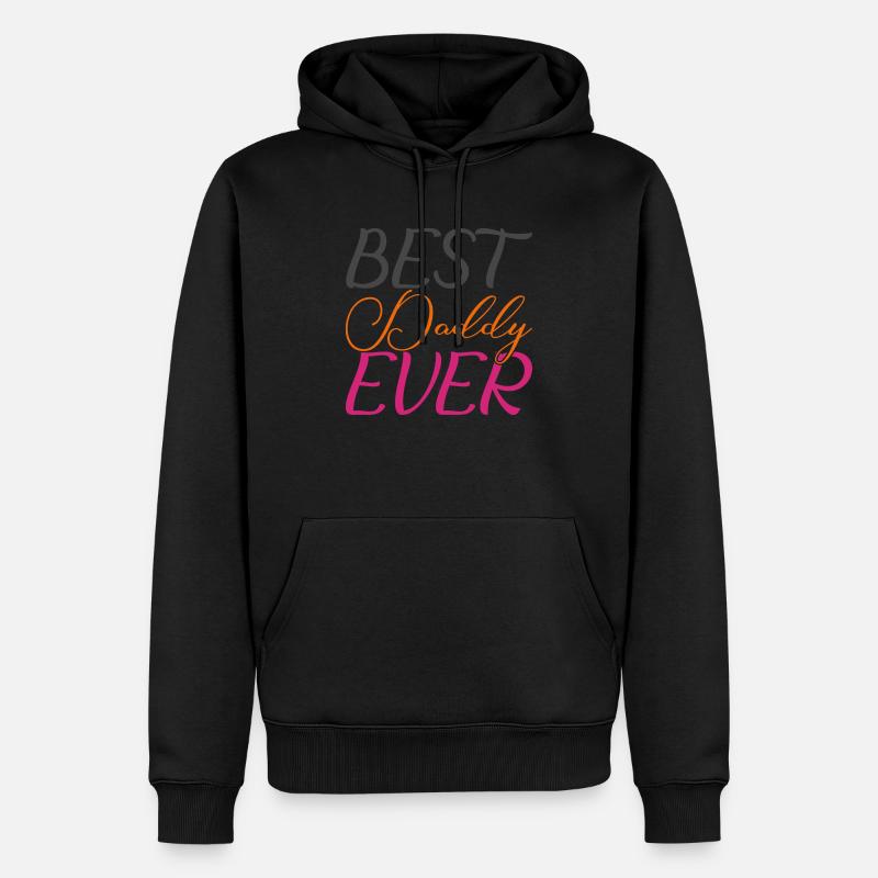 Best Daddy Ever - Männer Premium Bio Hoodie - Schwarz