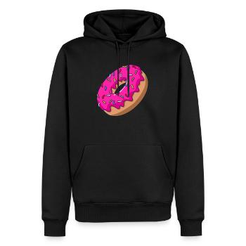 Beignets au glaçage au sucre - Sweat à capuche Premium bio Homme - noir - Devant - Nico (187cm)