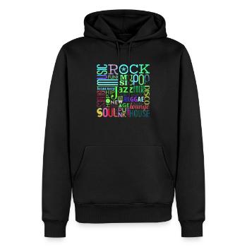 Musik lustige Band Retro Song Hipster Vinyl Party - Männer Premium Bio Hoodie - Schwarz - Vorne - Nico (187cm)