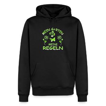 Garten - Männer Premium Bio Hoodie - Schwarz - Vorne - Nico (187cm)