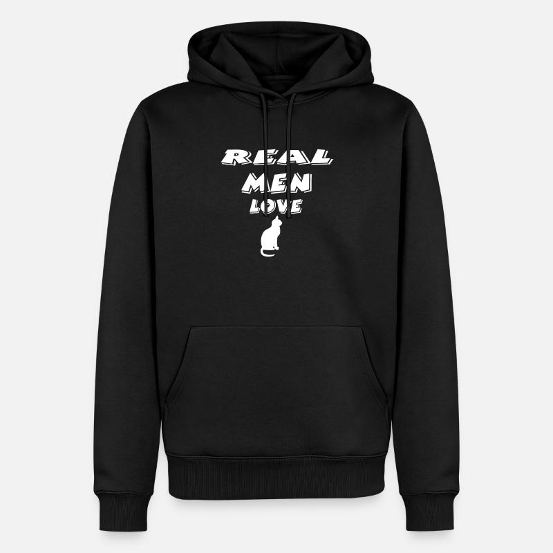 Chat - Sweat à capuche Premium bio Homme - noir