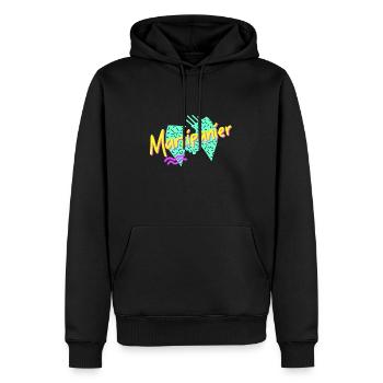 Marzipanier shirt - Männer Premium Bio Hoodie - Schwarz - Vorne - Nico (187cm)
