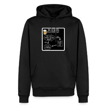 Diagramme de la rivière Beer / Organigramme de la bière / Bière de fête - Sweat à capuche Premium bio Homme - noir - Devant - Nico (187cm)