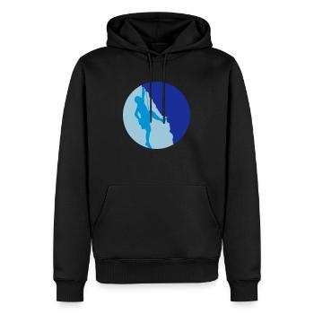 Escalader le sommet Escalade Silhouette - Sweat à capuche Premium bio Homme - noir - Devant - Nico (187cm)