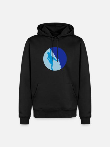 Climb the summit Climbing Silhouette - Men’s Premium Organic Hoodie - black