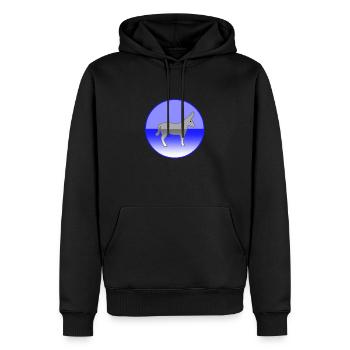 Âne - Sweat à capuche Premium bio Homme - noir - Devant - Nico (187cm)
