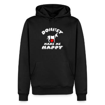 Donkey - Men’s Premium Organic Hoodie - black - Front - Nico (187cm)