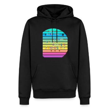 Die Top Sportart Saison ist die coole Basketball - Männer Premium Bio Hoodie - Schwarz - Vorne - Nico (187cm)