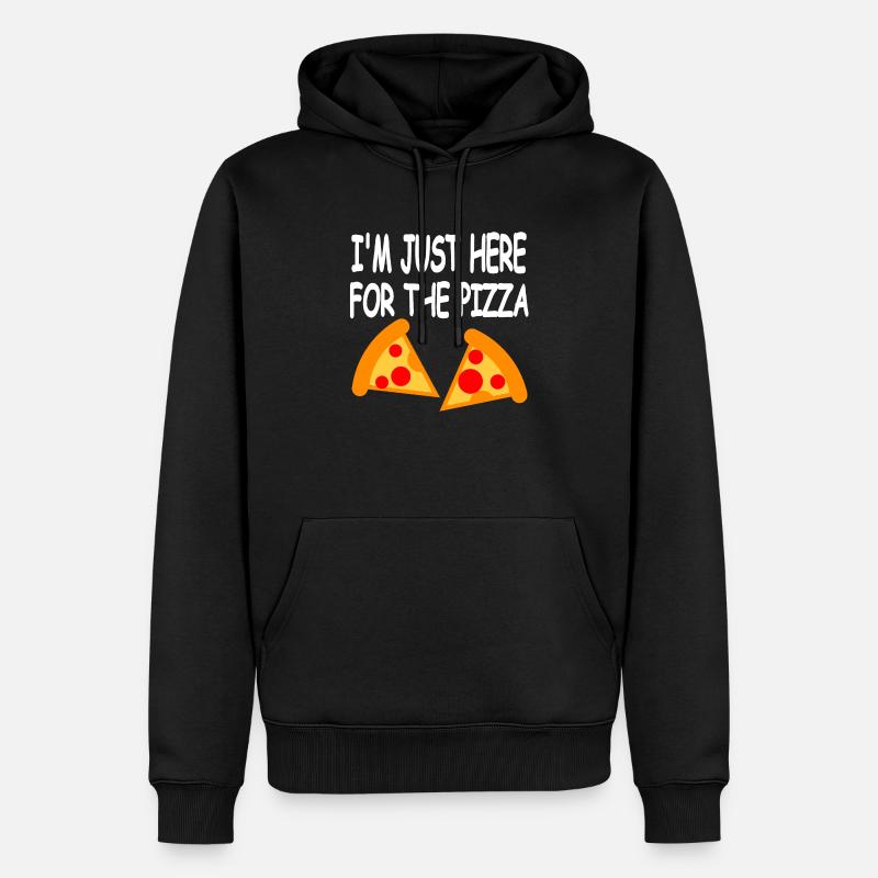 Pizza - Männer Premium Bio Hoodie - Schwarz